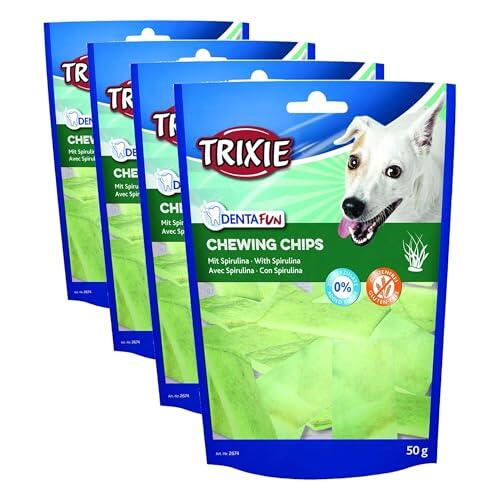 TRIXIE Spirulina Chewing Chips para Perros (Paquete de 4)