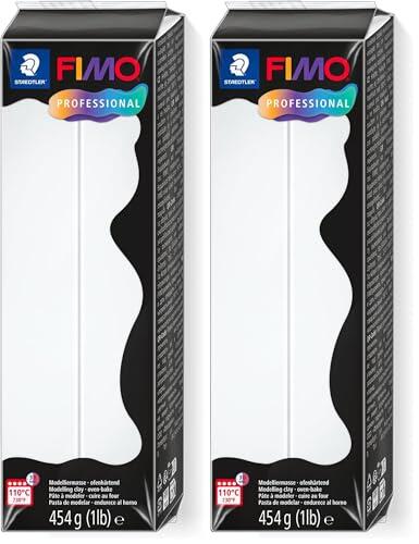STAEDTLER-8041-0 ST Pasta de modelar de endurecimiento al horno, Color blanco (8041-0) (Paquete de 2)