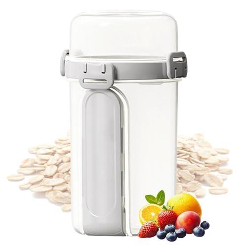 Genérico Vasos De Ensalada | Doble Capa Con Tenedor Y Cuchara Tarros Herméticos | Contenedores Portátiles Para Ensalada Con | Teletrabajo Viaje Camping Exterior Postre Fruta Frutos Secos Snack