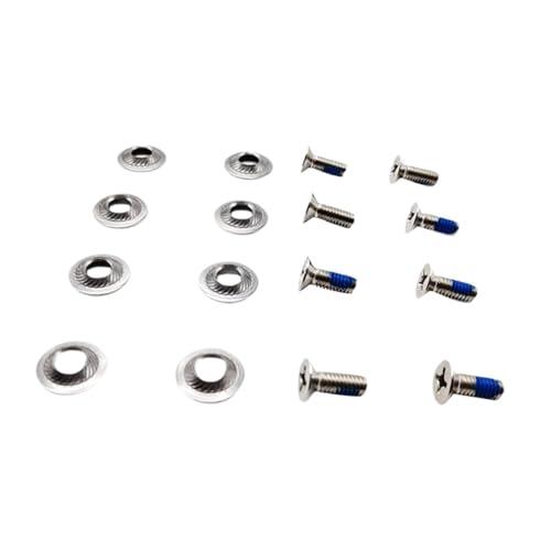KIXZSAZ Juego de Tornillos para Fijaciones de Snowboard El Paquete de herrajes para Fijaciones Contiene 8 Tornillos M6 duraderos con Arandelas avellanadas