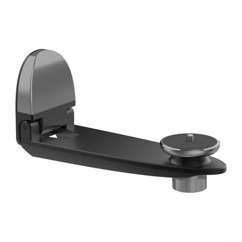 Fauhapyway Soporte de pared de aleación de aluminio ajustable para proyector, soporte de techo resistente con inclinación angular, dorado (negro)