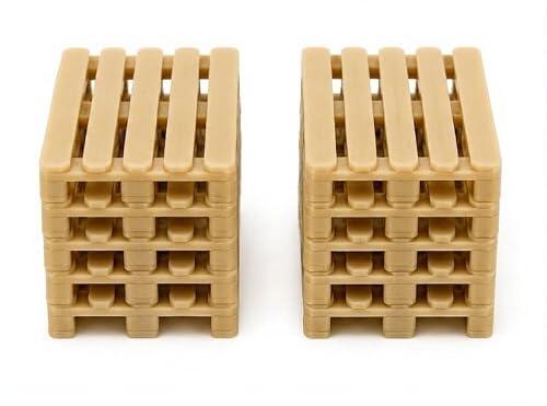 Palets Europeos H0 1:87 Fabricados en Francia – Lote de 10 Palés en 8 Colores Surtidos – Accesorios para Dioramas Ferroviarios, Maquetas, Modelismo y Trenes Miniatura (Madera)