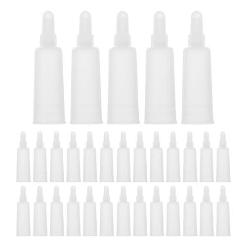TOMETURE 100 tapones para frascos goteros, mini puntas goteras de plástico para ampollas, tapón para frascos de gotas oftálmicas de 4,5 cm (1,79 pulgadas), tapón para de ampollas cosméticas