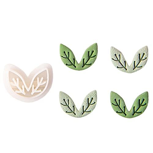 FackLOxc Cortador de Arcilla con Forma de Hoja, moldes para Pendientes de Flores, para Hacer Joyas, moldes para joyería