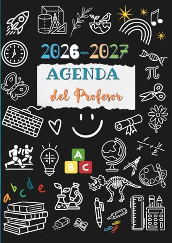 Agenda del profesor 2026 2027: Planificador semanal docente, cuaderno del profesor, primaria, secundaria o bachiller. Regalo para maestro. DIN A4