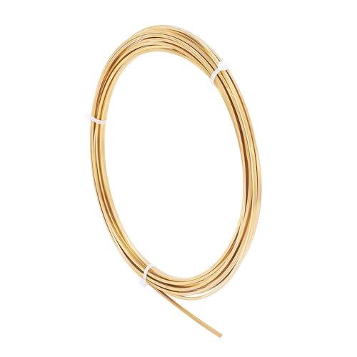Rollo De 6m De Alambre De Cobre Desnudo Cuadrado, Alambre Artesanal De Latón Suave, 0,6mm, 0,8mm, 1mm for Fabricación De Joyería DIY(0.6mm)