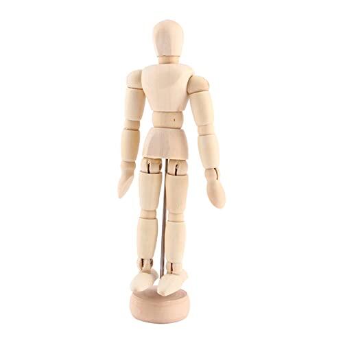 Vistreck Art Class Maniquí Masculino de Madera de 4,5 Pulgadas - Modelo Móvil para Dibujo y Manualidades