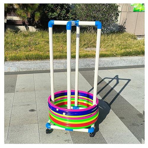 Estante de almacenamiento de PVC de varios tamaños con ruedas, soporte para aros, carrito de exhibición, organizador que ahorra espacio para el hogar, el gimnasio