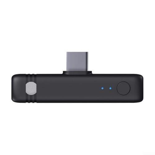 Micrófono inalámbrico con reducción de ruido inteligente para controladores DJI RC2 y RC PRO, micrófono Lavaliere ABS compacto para transmisión y grabación en vivo (A)