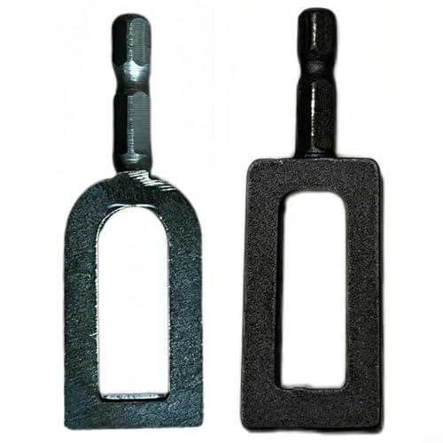CNANRNANC Paquete de 2 herramientas de torsión de alambre de metal 9# 3.66 mm y 11# 2.95 mm tensor de hilo plateado para proyectos de construcción, diseño ergonómico compacto para constructores