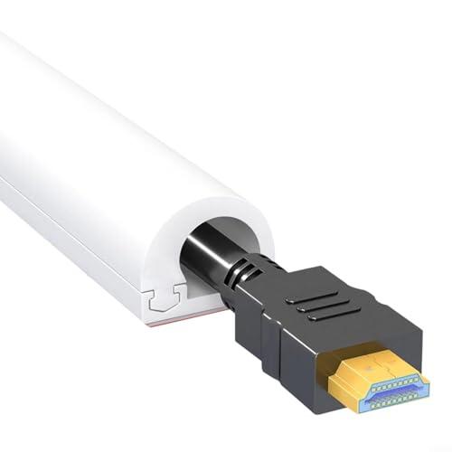 NiuLumea Conducto de cable de piso de PVC de 15 mm de ancho, canal de alambre de tierra para una fácil gestión de cables y para protección (1 metro)
