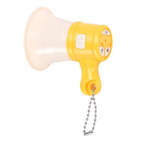 LICAEVEY Amplificador de Voz Portátil con Reproducción de Grabación, Mini Megáfono de Juguete Compacto para Actividades Al Aire, Sonido Potente para Eventos Deportivos (Yellow)