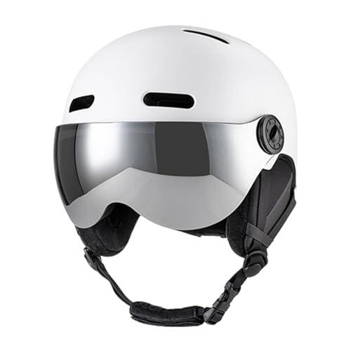 VBESTLIFE Casco de esquí con Gafas, Casco de Snowboard con Forro EPS y Almohadillas Extraíbles para Deportes de Invierno, Visera Desmontable y 12 Ventilaciones para Mayor Comodidad (M Circunferencia