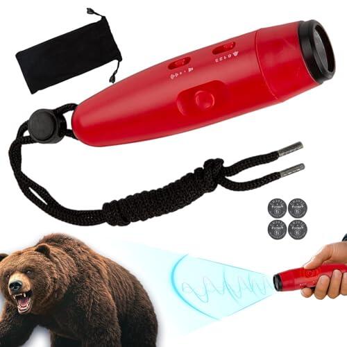 Eoixuqba Bocina para Osos,3 Portátil 125 dB 4 Niveles De Volumen - Alarma De Seguridad Contra Osos - Para Senderismo Escalada Eventos Exploración y Seguridad Al Aire Libre Control