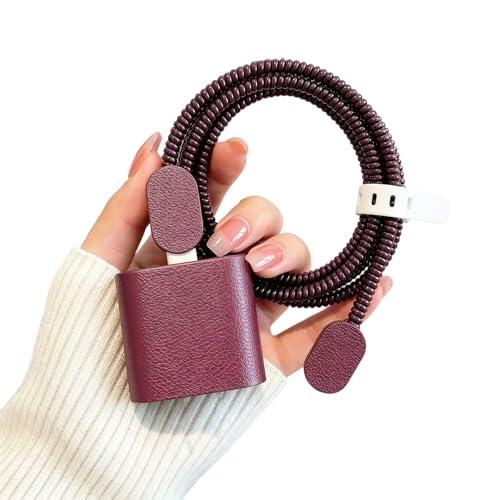 Zxfdsfdbnm Protector multifuncional de 20 W para cargadores, elegante, de silicona, con protector de cable integrado, adaptador de teléfono