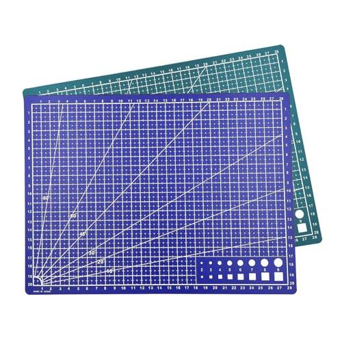 Fafeicy Tapete de Corte A4, Tabla de Cortar Autocurativa con Líneas de Cuadrícula, ángulos de Medición para Manualidades, álbumes de Recortes, Pintura, Tallado (A4)