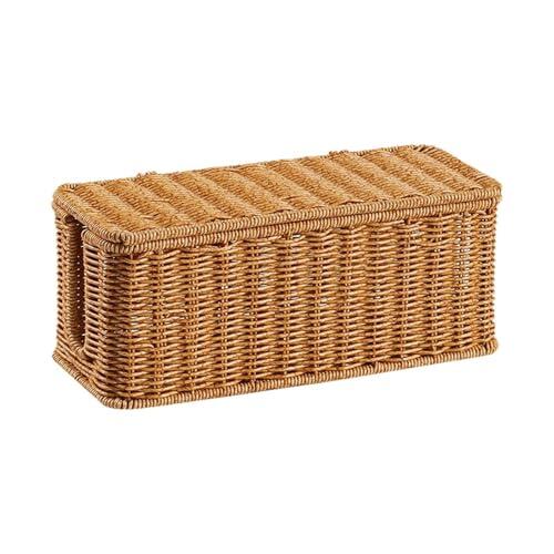 PUXZYAX Caja organizadora de Cables con Tapa Que Mantiene Todos los Cables organizados, a Salvo de niños, Mascotas y tropiezos. Funda para Guardar el, 2 Ranuras Abiertas, 31.5 x 13 x 13 cm