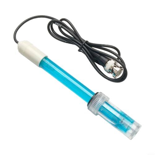 Hosrivae Sonda PH-201 del electrodo del pH de BNC, prueba del acuario y de la piscina de la hidrocultura del laboratorio del sensor de la gama de pH 0.00-14.00