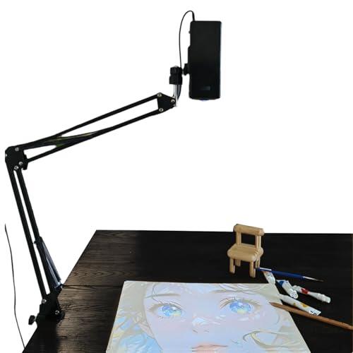Smart Art Projector Wireless Bluetooth WiFi 640x480 HD Tracing Tool 18-200cm Ajustable Screen Portable Drawing Dispositivo para principiantes Profesionales al aire libre Superado Outdoor Metal Base Co