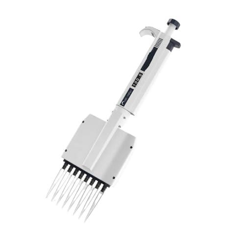 JXYQ Pipeta multicanal para Laboratorio químico, micropipeta Digital Ajustable de 8 Canales (12 Canales de 0,5 a 10 µl).