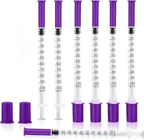 Paquete de 100 herramientas de medición de 31 g x 6 mm, tubo de plástico de 1 ml/cc, envuelto individualmente