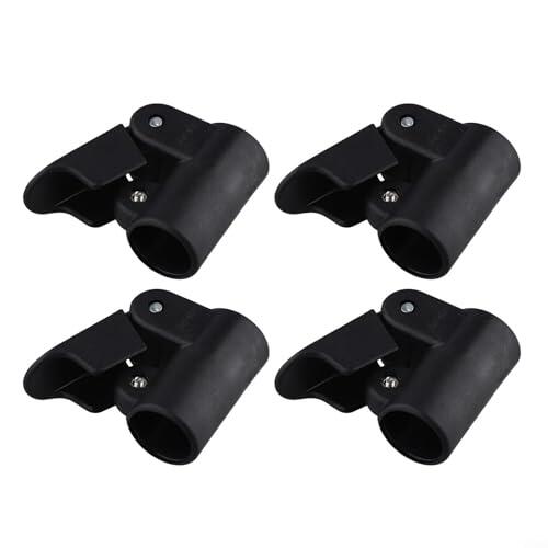 Cuatro abrazaderas de plástico para toldos de caravana, postes anexos compatibles con tubos de 22 mm y 25 mm que aseguran postes de tienda de campaña para uso en exteriores
