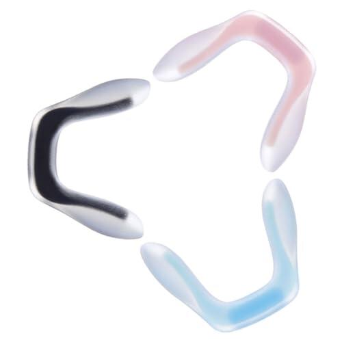 BUTIFULSIC 3 Almohadillas Nasales Pack de 3 Piezas de Silicona en Forma de U Soporte para Puente Nasal Reducción de Presión y Estabilidad para Gafas Infantiles