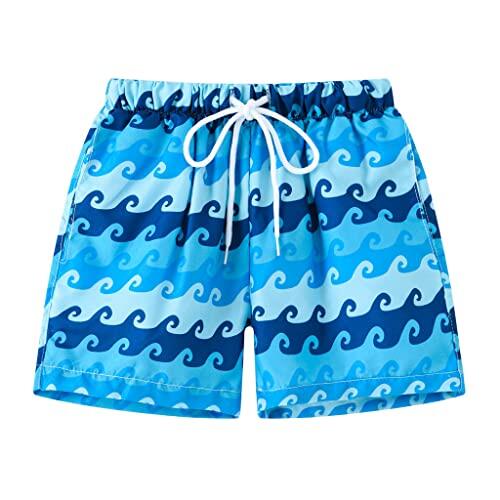 Bañador para niños pequeños, 28 años, bañador, bañador, bañador, playa, bebé, dibujos animados, calzoncillos para niños, azul, 5-6 años