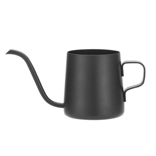 NbgrvB Hervidor de acero inoxidable 304 con cuello de cisne para verter sobre café, olla con boquilla resistente al calor con mango ergonómico para casa, oficina, camping, 250 ml