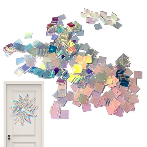 Lámina acrílica arcoíris – 100 tableros de doble cara, paneles de polímero de colores con diseño brillante iridiscente, placa en para manualidades en casa, bloque de letreros de , tablero