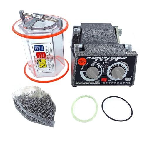 Pulidora de tambor de 3kg de capacidad, vaso giratorio for joyería, máquina volteadora, minivaso, herramientas y equipos de joyería Para principiantes en bricolaje
