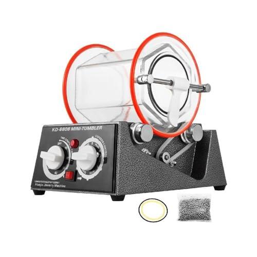 Pulidor de superficie de vaso giratorio de 3KG, pulidor de joyería KT6808, máquina de acabado de cuentas de pulido y biselado Para principiantes en bricolaje