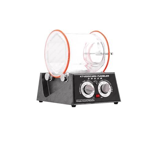 5kg Tumbler Rotary Jewelry Polisher Bead Surface Cleaner Drum Polisher Machine KT2000 With Chamfering Timer Para principiantes en bricolaje