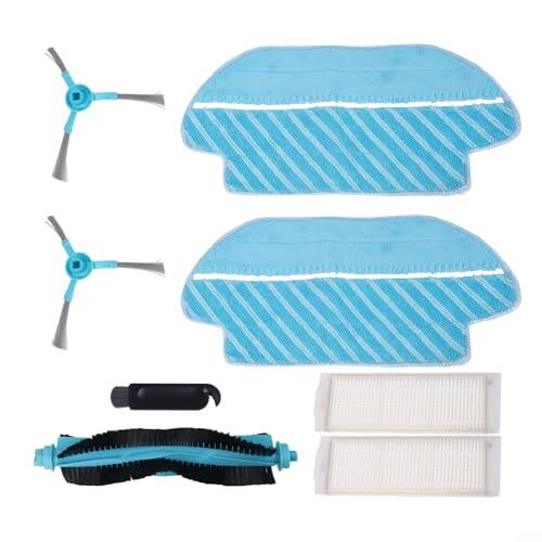 Robot aspirador para kit de repuesto para Conga 3290 a 7090, conjunto de cepillo de rodillo principal, cepillos laterales y almohadillas de trapeador de paño de limpieza, componentes de durabilidad de