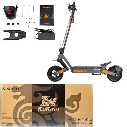 Kukirin G2 Patinete Eléctrico para Adultos Plegable, Motor 800W, Batería 48V 15,6Ah, Autonomía hasta 55 km, Neumáticos Tubeless de 10 Pulgadas, Doble Suspensión, Frenos de Disco