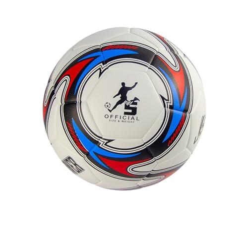 Hixingo Balón de Fútbol Tamaño 5 PVC, Antideslizante y Resistente, Apto para Niños Jóvenes Adultos, Uso Interior y Exterior, Perfecto Regalo Deportivo (Círculo)