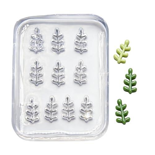 Forma de uñas flexible, forma de hoja pequeña, moldes para arte de uñas, estructura de silicona, ideal para esteticistas y estudiantes de arte, moldes portátiles de silicona para manualidades
