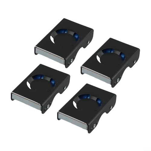 Momfin Juego de 4 herramientas para mover muebles con frenos, 350 kg, rodillos de acero al carbono resistentes para el transporte sin esfuerzo de sofás, camas, armarios, hogar, oficina, mudanzas