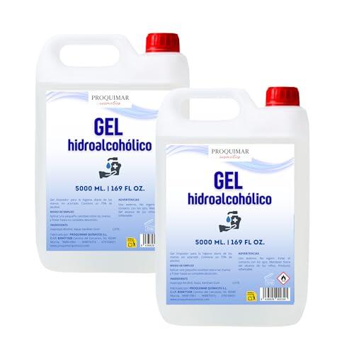 Gel Hidroalcohólico – Pack de 2 Unidades de 5 Litros | Garrafa Uso Profesional y Doméstico – Higiene de Manos sin Aclarado – Secado Rápido