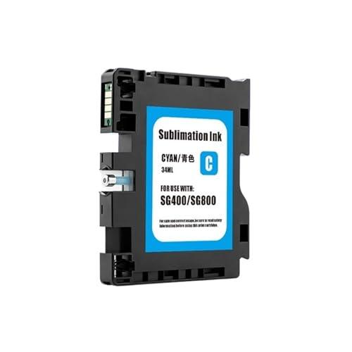 Genérico Cartucho de Tinta SG400 SG800, Compatible con Cartucho de Tinta de sublimación for Impresora de inyección de Tinta SawGrass SG400 SG800(C)
