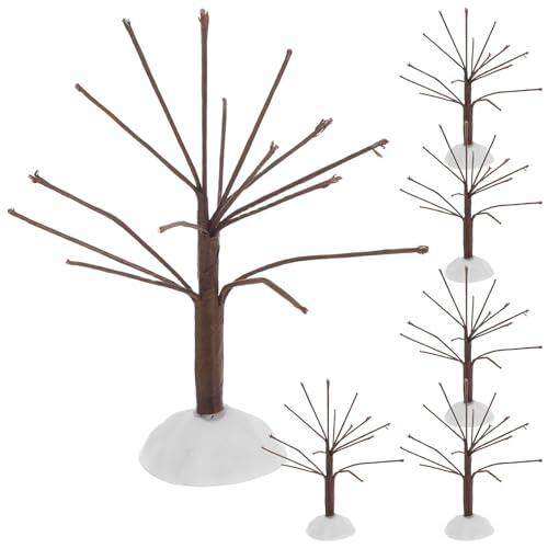 OFFIGAM 6 Piezas de Árboles Miniatura para Dioramas Apariencia Realista, Decoración DIY en Plástico y Hierro para Paisajes en Oficinas y Escuelas
