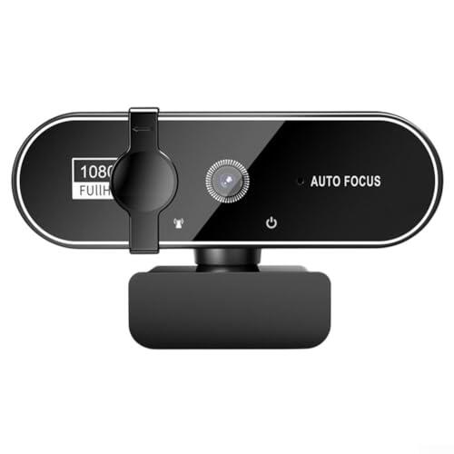 Cámara web 4K para PC, cámara USB para laptop con micrófono, cámara web HD para zoom y cámara web de transmisión para clases en línea, cámara compacta para transmisión en vivo (1080P)