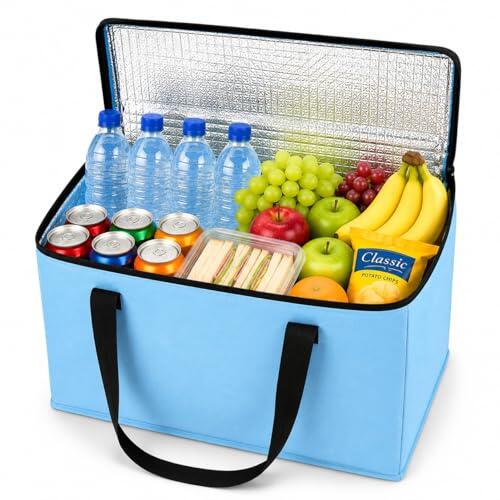 Bolsa Térmica Porta Alimentos 12 L - Bolsa Nevera Plegable con Aislamiento Térmico para Comida y Bebidas, Ideal para Playa, Picnic, Excursiones y Compras.