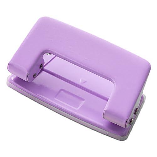 Plyisty Perforadora de Doble Orificio, Perforadora de Papel de 2 Orificios con Espaciado de Orificios de 6 Mm, Herramienta de Perforación de Papel de Escritorio Portátil para de 1 Mm de Espesor,