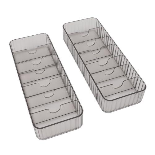 Qcwwy Caja Organizadora de Cables, Cargador de Cables, Organizador de Almacenamiento, Soporte para Control Remoto, Caja de Almacenamiento de Plástico Transparente Apilable con