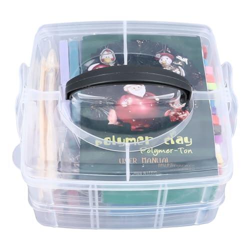 Kit de arcilla polimérica, 42 colores; set de arcilla para modelar para niños con 5 herramientas tipo espátula; arcilla artesanal que se seca al aire y no requiere horneado, ideal