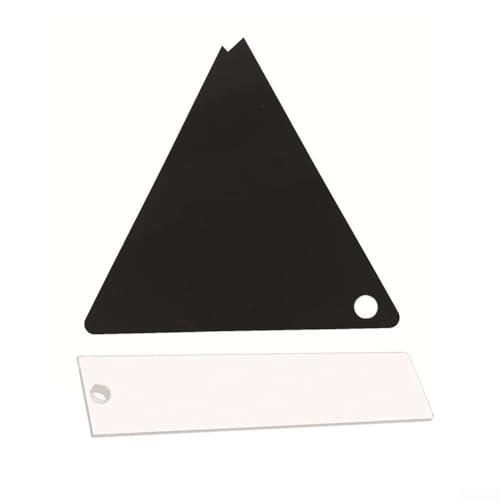 HEBEOT Juego de 2 raspadores de cera de esquí triangulares y rectangulares, 4 mm de grosor, acrílico, kit de encerado para snowboard para eliminar el exceso de cera, mantenimiento de deportes de