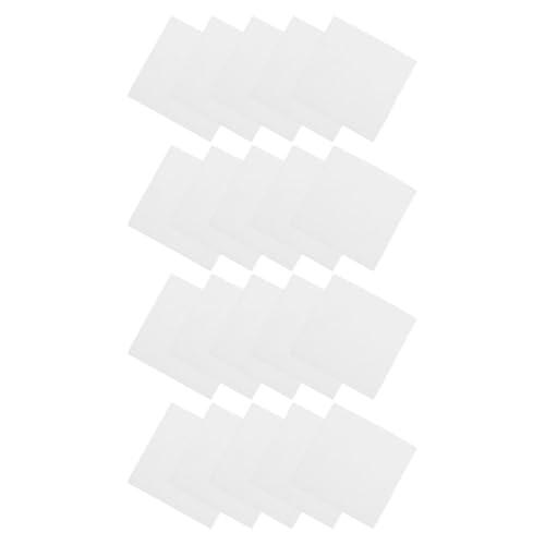 CRAFTHROU Láminas Aislantes de Fibra Cerámica Cuadradas 80x80mm, Papel Ignífugo para Horno Microondas, Pack 20 Unidades para Manualidades y Forja de Cerámica