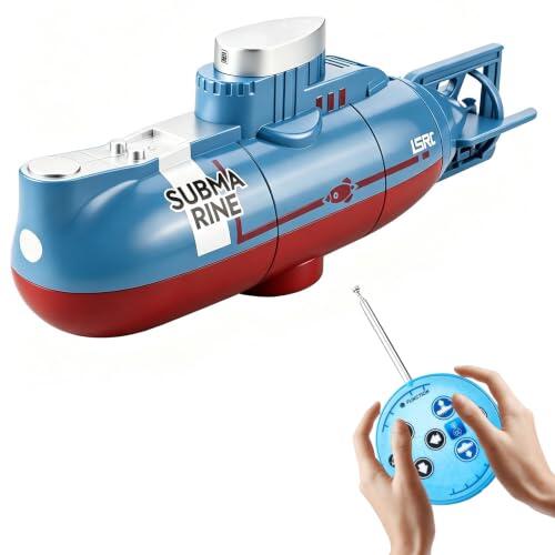 3T6B Mini Submarino Teledirigido Barco, 2,4 GHz Barco Teledirigido | 6 Canales Barco RC Sumergible, Giro de 360°, Juguete eléctrico para niños, Regalo para Niños y Niñas