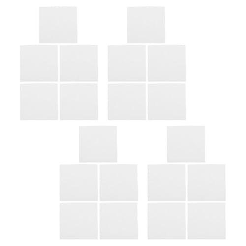 CRAFTHROU Papel Aislante de Fibra Cerámica Ignífugo 80x80 Mm 20 Hojas para Horno Microondas, Juntas Resistentes a Alta Temperatura para Manualidades y Cerámica
